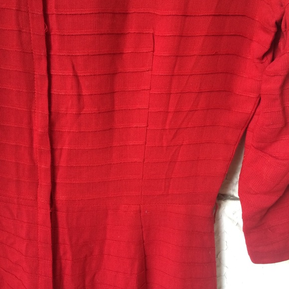 (MISSING) Vintage Hand-Sewn Red A-line Dress - Picture 5 of 7